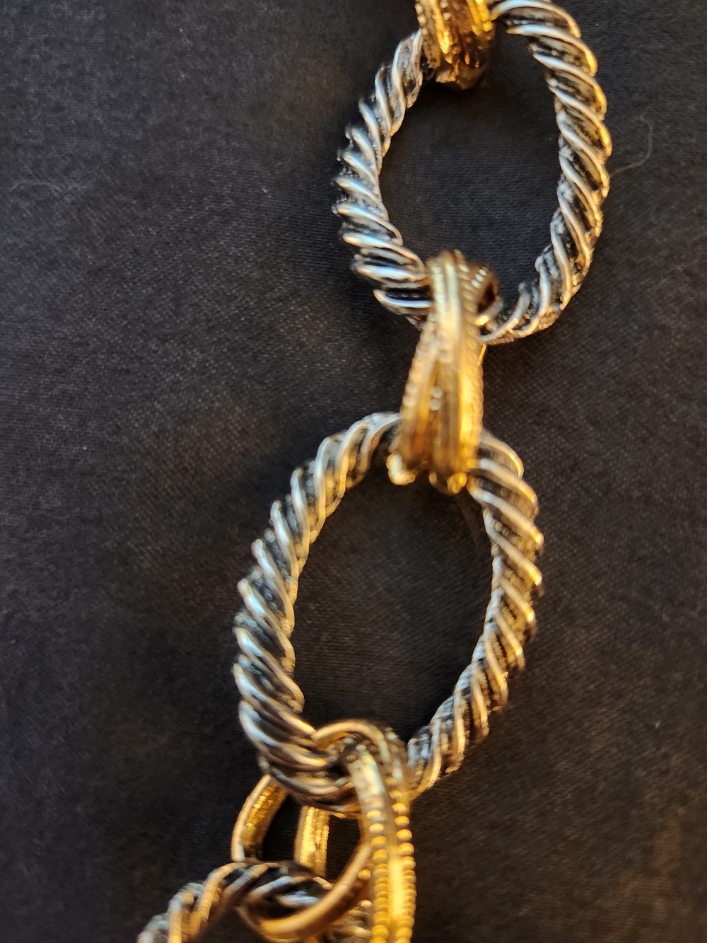 Silver & Gold-Tone Coin Charm Collar Necklace - Women Jewelry - Picture 3 of 7